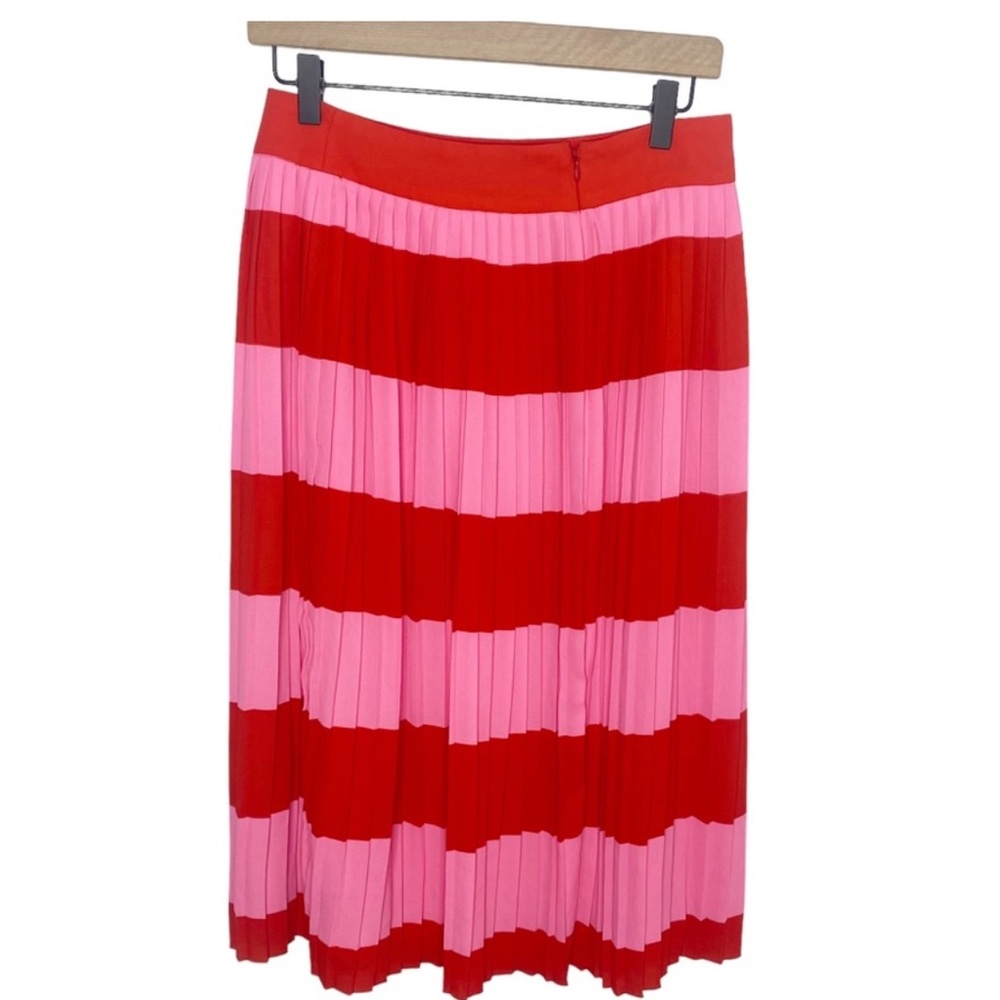 J.Crew pleated midi skirt pink red size 4